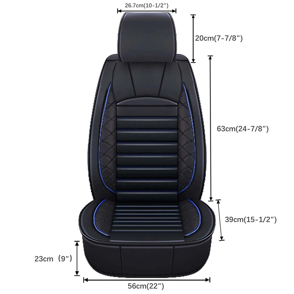 For Acura TL TSX Sedan 5-Seats Car Seat Cover Front Rear Cushion Full Set - Image 3 of 4