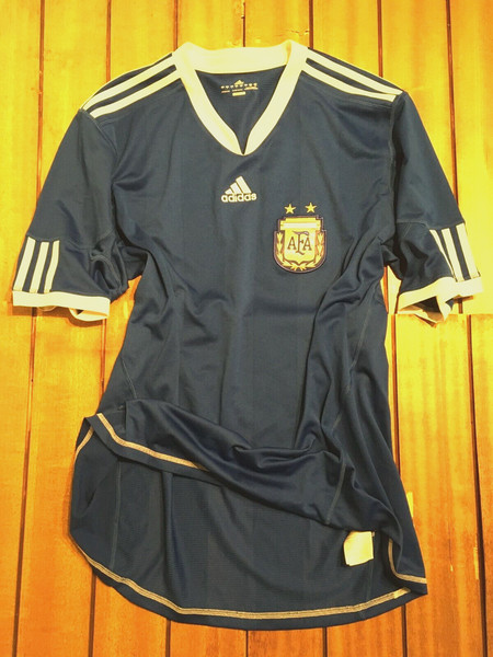 Camiseta Original Mundial Argentina 2010 Visitante - Grande - Como Nueva