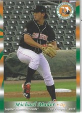 2016 Grandstand FSL Top Prospects #NNO Michael Mader Miami Marlins Jupiter