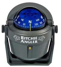 Ritchie Angler RA-91 12V Bracket Mount Marine Boat Compass Gray/Blue 2-3/4" Dial