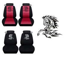 Car Seat Covers fits a 1994 to 2004 Ford Mustang -Tribal Horse Car Seat Covers