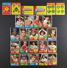 1963 Topps Baseball Starter Set 25 Cards