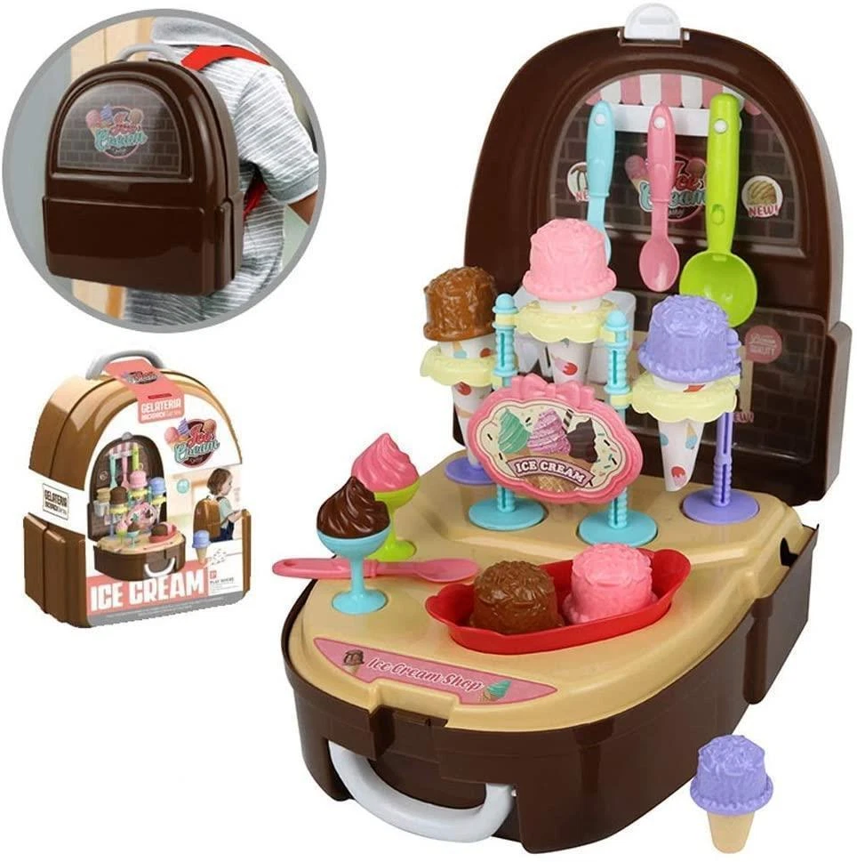 Juego De Alimentación Simulado De Helado – Set De Juguete Anti-estrés De Pudín, Interactivo, Forma De Cucurucho, Para Oficina, Hogar O Regalo