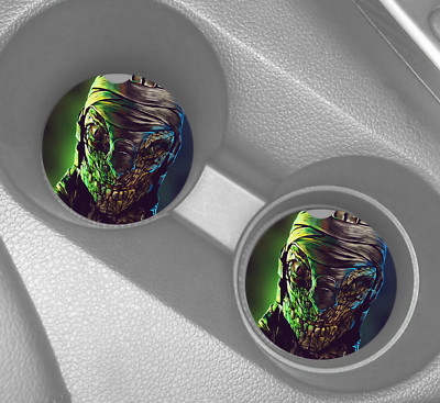 REPTILE MORTAL KOMBAT INSPIRED CUSTOM RUBBER CAR COASTER SET (2) - GREAT GIFT