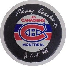 Kenny Reardon Autographed Canadiens Hockey Puck (HOF 66) JSA CK72269