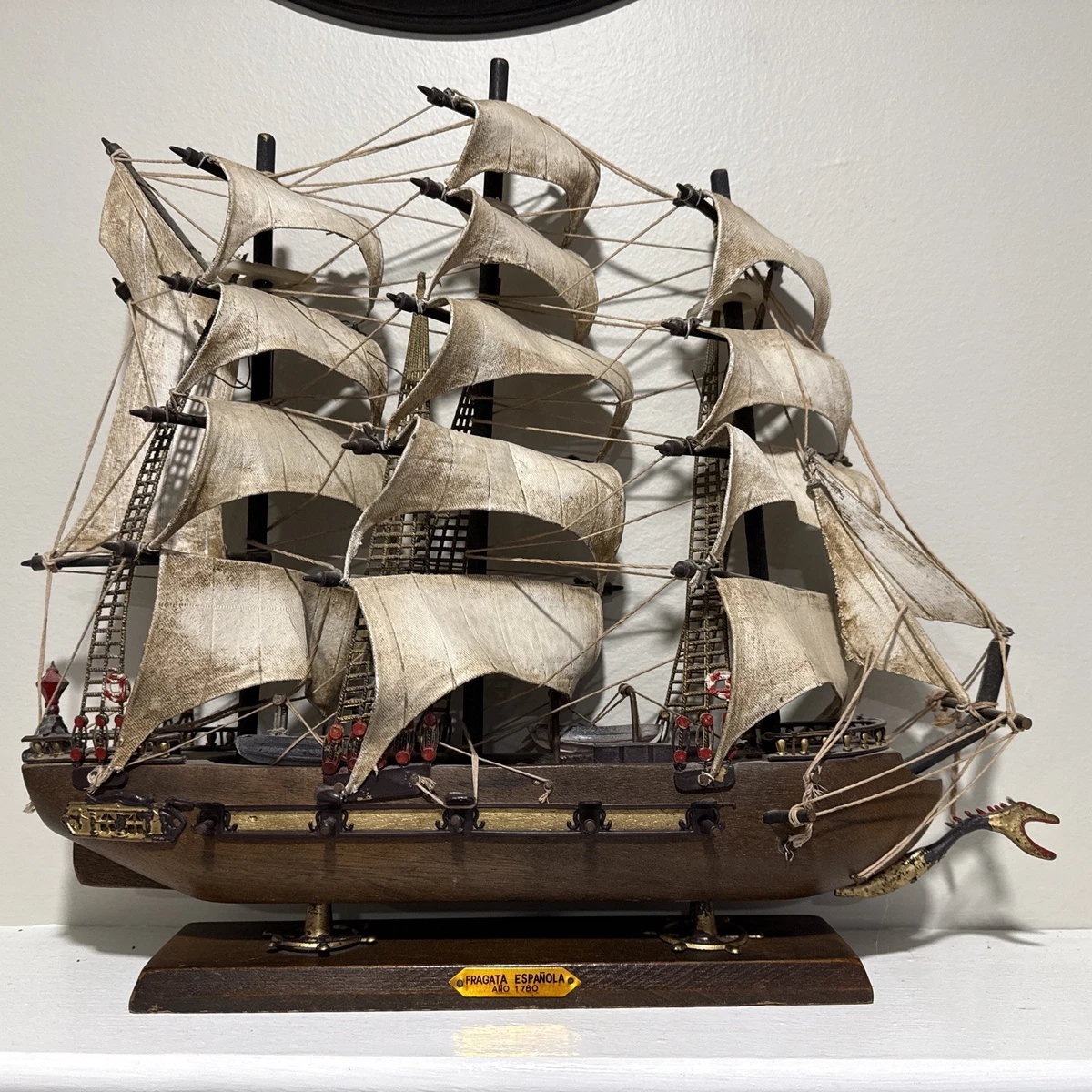 仿古木制帆船模型船| eBay