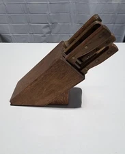 Vintage Old Homestead Kitchen Knife Set - Lifetime Cutlery - 6 Piece + Block