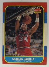Fleer 1986-87 Charles Barkley Rookie Base #7 Philadelphia 76ers NBA Card. rookie card picture