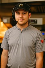 McDonald  s Employee Apparel Collection 1/4 Zip Short Sleeve Shirt Sz MD-Regular