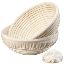 Banneton Bread Proofing Basket - 9 inch Banneton Basket Set of 2 Sourdough Pr...