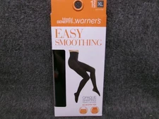 Warners Easy Smoothing Tights Women XL Opaque Shaping 60 DEN Black No Muffin Top