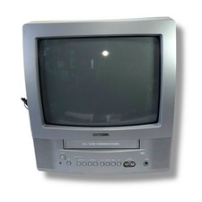  FLAWS Toshiba 13" CRT TV VCR Combo Player Retro Gaming MV13N3  TESTED