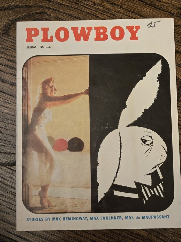 1957 Bannister Publishing PLOWBOY MAGAZINE # 1 Playboy Parody 