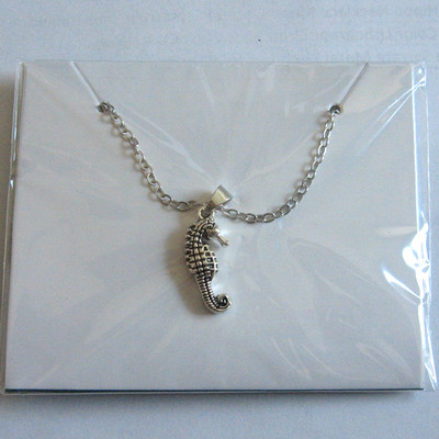 EFFY Sea Horse Pendant Necklace Silver Tone New in Package