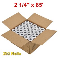 2 1/4" x 85' Thermal Receipt Paper Cash 200 Rolls Case Credit Card POS Register
