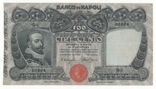 100  LIRE BANCO DI NAPOLI  DECR  10 - 11 - 1908