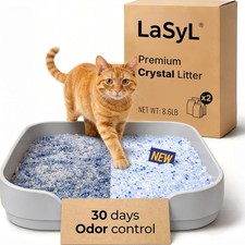 Crystal Cat Litter Multi-Cat Households 8.6 lb Silica Gel 30-Day Odor Control
