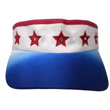 Unbranded Strapback Visor Hat Multicolor One Size Embroidered Stars