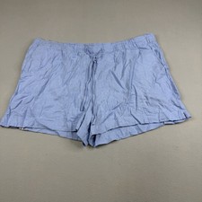 GAP Linen Pull On Shorts XXL Light Blue Coastal Elastic Waist NWT
