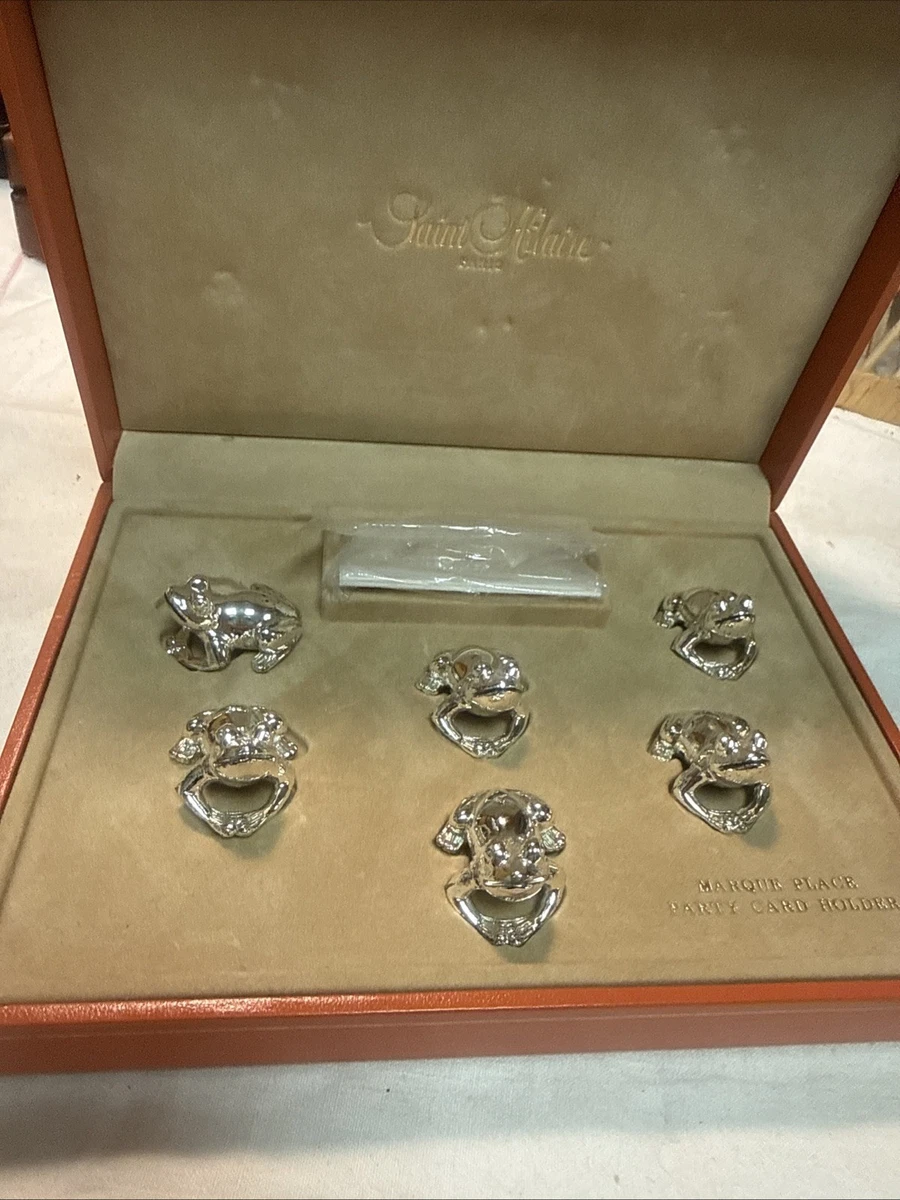 Rare Ensemble De Couverts à Caviar Orfèvre Saint Hilaire Paris (coffret, Argenté)