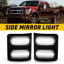 For Ford F250 F350 F450 F550 Smoke Lens LED Side Mirror Marker Signal Lights 2x