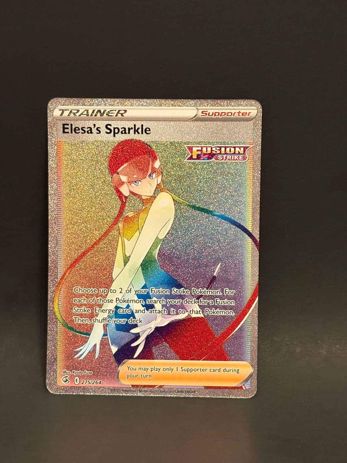 Elesa's Sparkle 2021 Sword & Shield: Fusion Strike #275/264 Holo (Secret)  Price Guide - Sports Card Investor