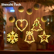 Battery Window Light with Suction Cup Christmas Light for Home Camping Decor