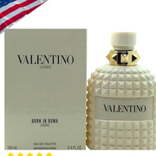 NEW VALENTINO UOMO BORN IN ROMA IVORY EDT SPRAY FOR MEN 3.4 Oz / 100 ml.