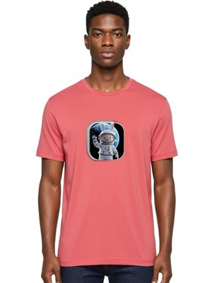 Astronaut-Bunny-28 Mens Graphic Tee, 100% Cotton, Casual Summer Wear