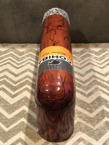 SELTENE COHIBA ZIGARRENFÖRMIGE HOLZKISTE mit DOMINOES GLITZER SET 13 1/2" L - Bild 4 von 6