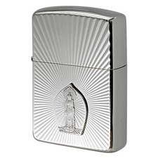 Briquet Zippo armure plaque argent sterling Kanzeon revêtement or blanc...