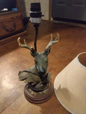 Vintage Deer/Lodge Whitetail Table Lamp Art Deco Bradford