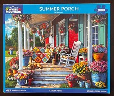 White Mountain SUMMER PORCH 1000 Piece Puzzle - Used Complete