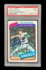 1980 topps #580 nolan ryan hof; centered DNA signed auto PSA 7  (iAPPEAL+)