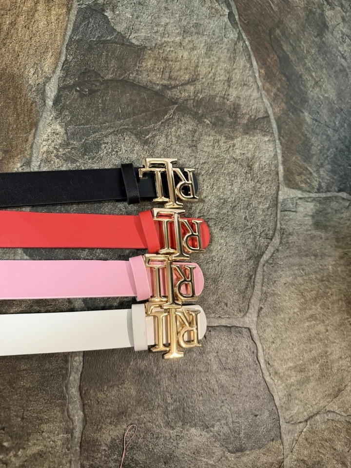 Set Of 4 Ralph Lauren Designer Belts Faux Leather Size Small 105cm - Image 2 of 4