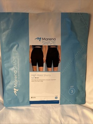 Marena Shape High-Waist Shorts ME-421 Beige Size Large NWT