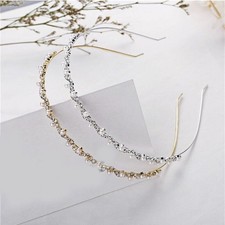 Women Elegant Pearl Rhinestone Headband Crystal Hairband Hair Hoop Alloy Pearl