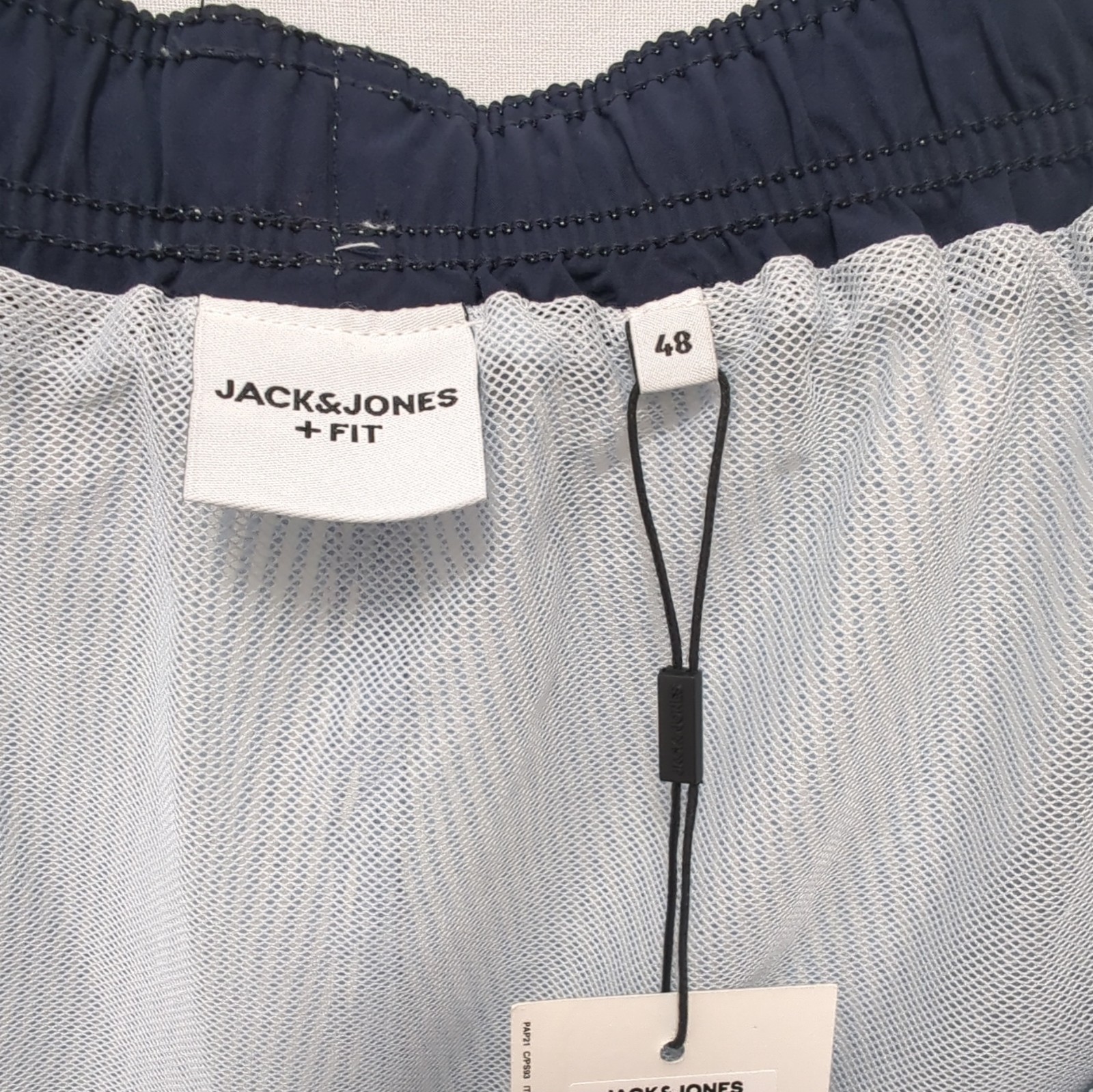 Jack & Jones + FIT Seersucker Stripe Swim Shorts Blue/White Drawstring 48 image 10
