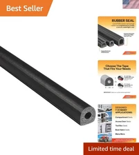 Rubber D-Seal Weatherstrip - Durable Foam Seal for Vehicles