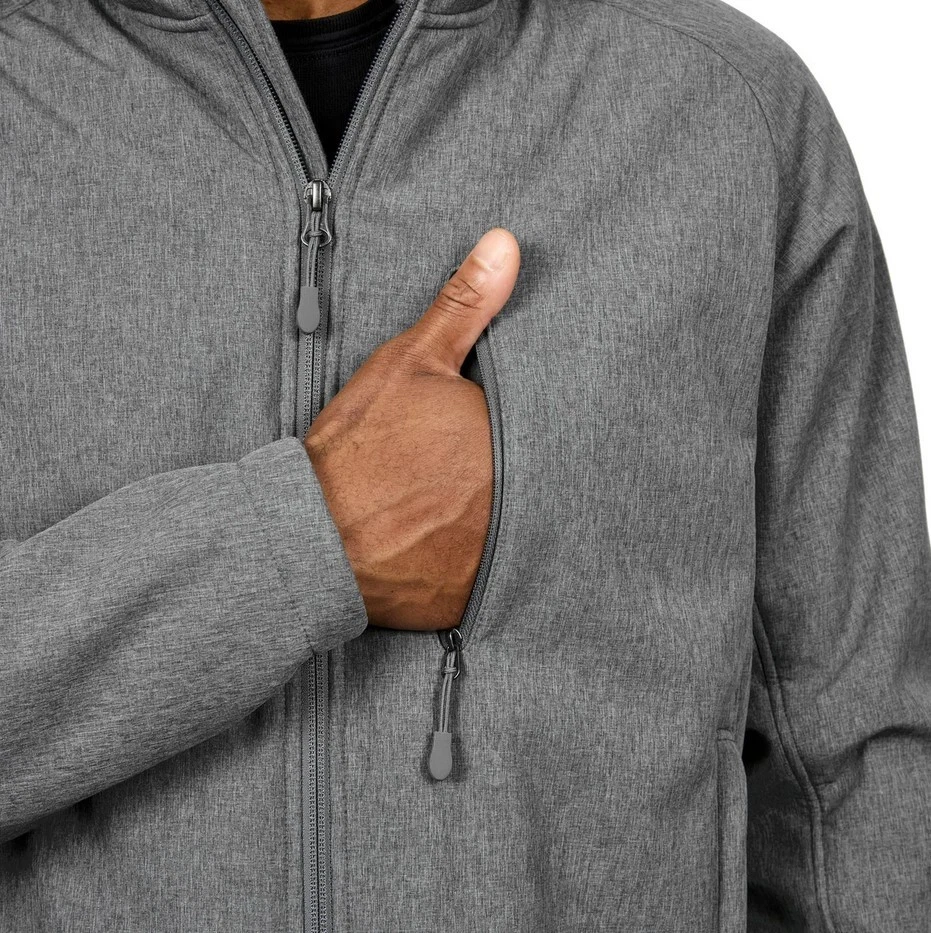 Kirkland Signature Men's Fleece Lined Softshell Gray Size S/M/L/XL/XXL New - Image 4 of 4
