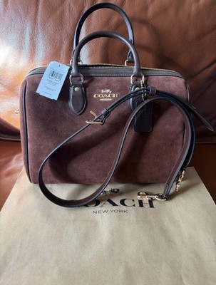 NEW COACH LARGE ROWAN SUEDE SATCHEL 