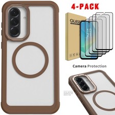 For Samsung A06/A16/A26/A36/A56 5G Case Clear Hard Phone Cover /Tempered Glass