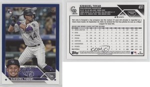 2023 Topps Series 2 Royal Blue Ezequiel Tovar #651 Rookie RC