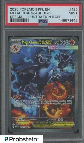 2025 Pokemon PFL EN #125 Charizard X ex Special Illustration Rare PSA 9 MINT