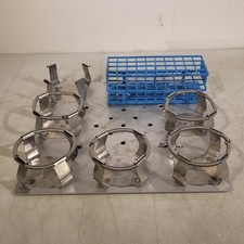 Thermo MaxQ 5000 Stainless Steel Shaker Flask Clamps w/ Test Tube Rack