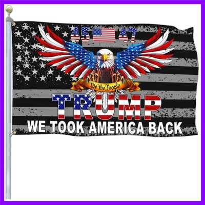 Trump 2025 Flags 3X5 Ft Outdoor Trump President American Eagle Flag We Took Amer