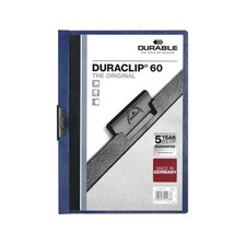Image of Durable Clip Folder Stationery DURACLIP 60 A4 Dark Blue (Pack of 25) 2209/07