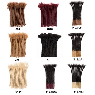 100% Real Human Hair Dreadlocks Extensions Crochet Braiding Hair Dreads Locs