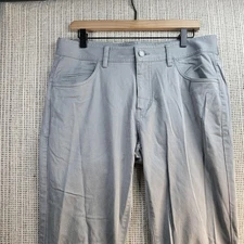 Rhone Pants Mens 33 Gray Chino Stretch Casual 5 Pocket Slim Tapered Commuter