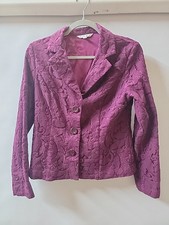 CAbi Jacket Womens Size 4 Plumberry Blazer Frolic Color Me Fall 128 trendy look